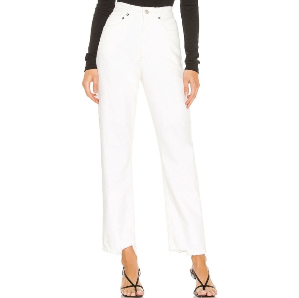 AGOLDE 90's Loose Jeans Mid Rise Straight Leg Candid White 24